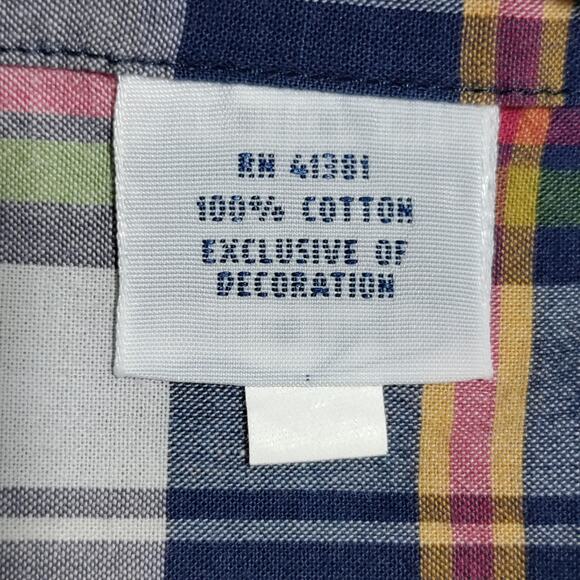Ralph Lauren Shirt Mens Large Plaid Bleeding Madras Indian Cotton SS Button Down - Picture 11 of 13